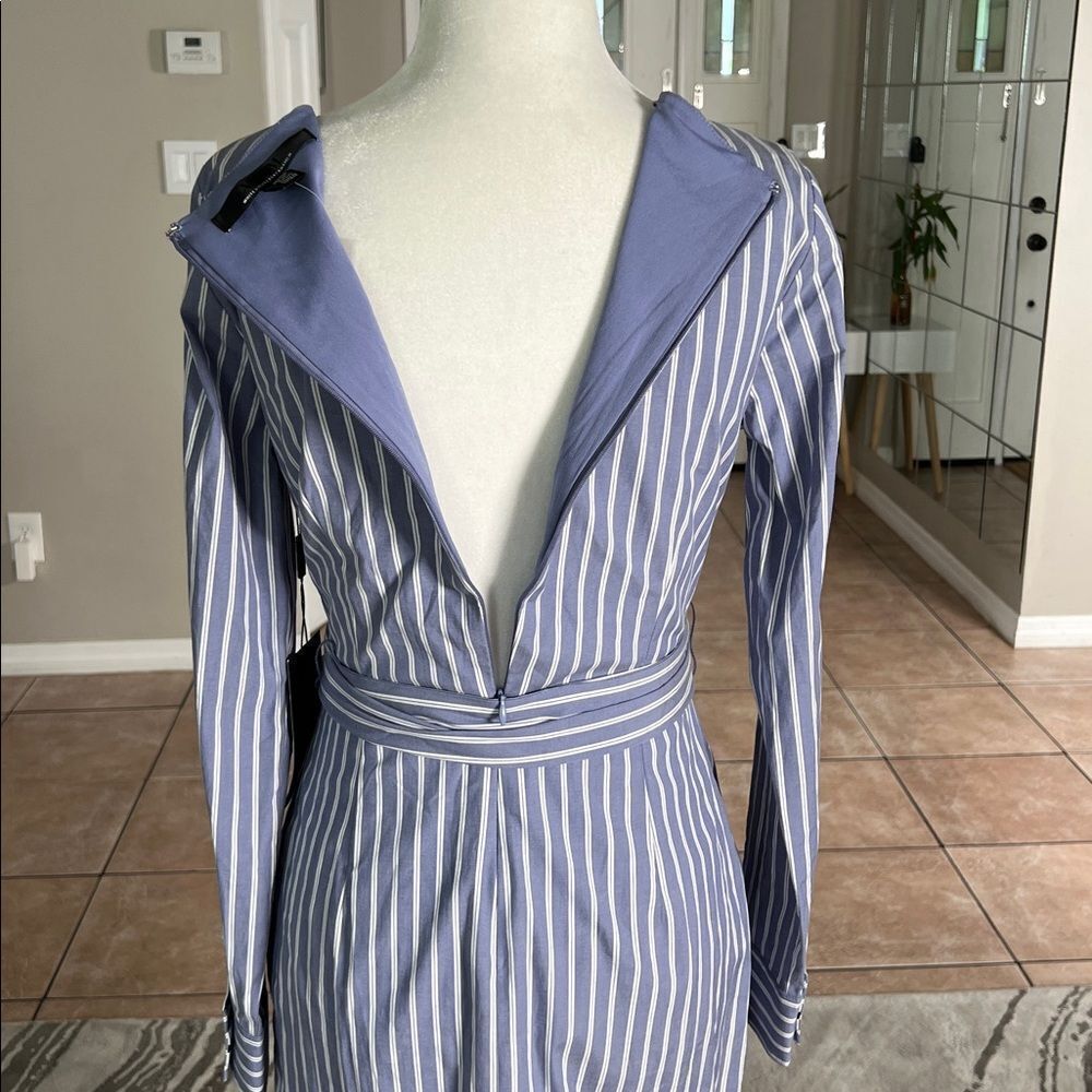 WHBM Poplin Twist-Front Midi Shirt Dress - Picture 6 of 15